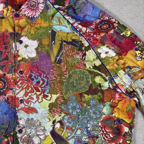 Robert Graham Limited Edition Shirt Men’s Size 3XL Landscapes Floral Linen - Picture 11 of 16